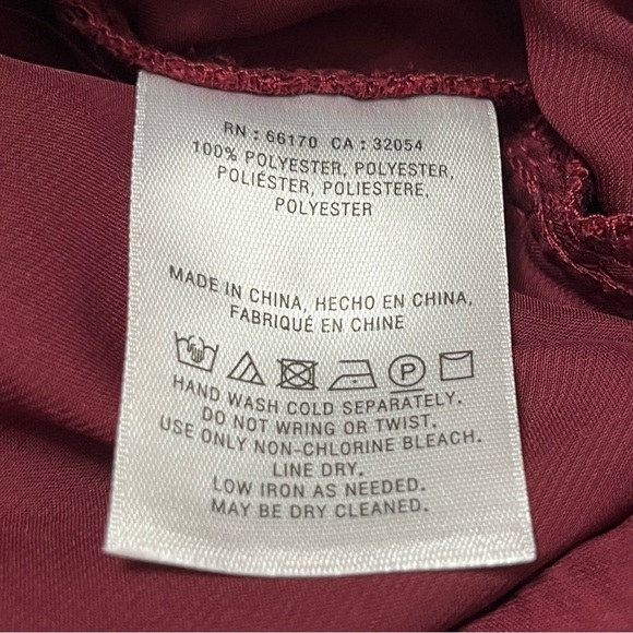 Ett Twa by Anthropologie Burgundy Lace with a Velvet Pattern Jumpsuit Size 8 - Picture 11 of 13